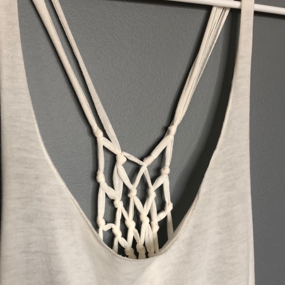 Poof! Super Cool White/OffWhite Tank, Size Small - Picture 2 of 8